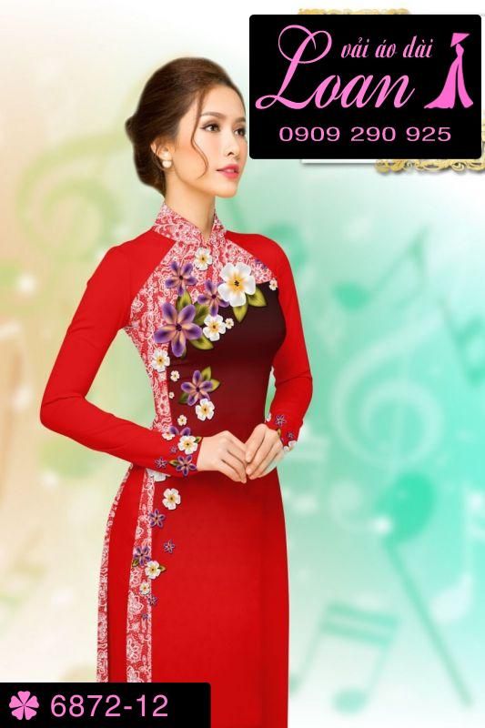Vải áo dài hoa sứ Vải áo dài hoa sứ