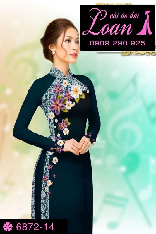Vải áo dài hoa sứ Vải áo dài hoa sứ