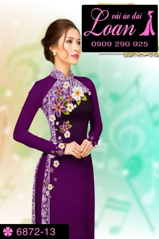 Vải áo dài hoa sứ Vải áo dài hoa sứ