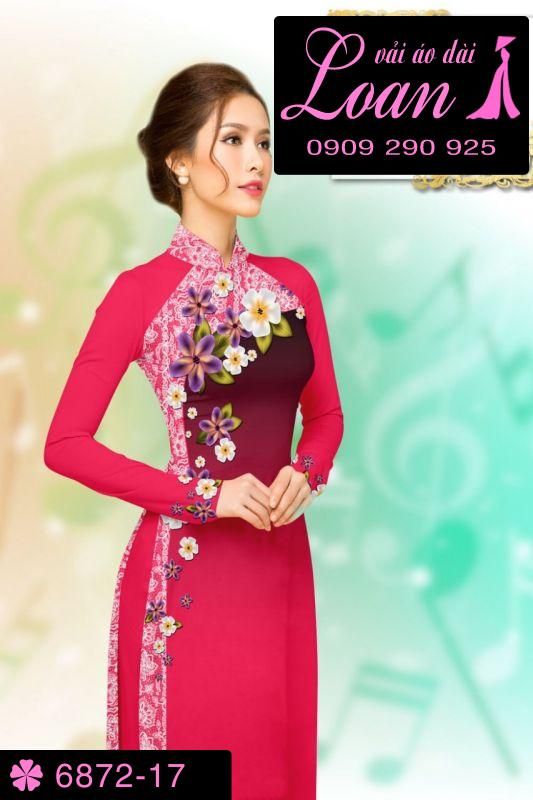 Vải áo dài hoa sứ Vải áo dài hoa sứ