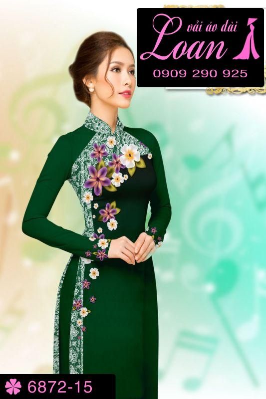Vải áo dài hoa sứ Vải áo dài hoa sứ