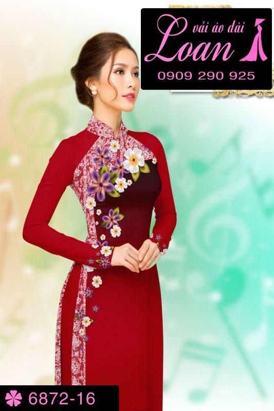 Vải áo dài hoa sứ Vải áo dài hoa sứ