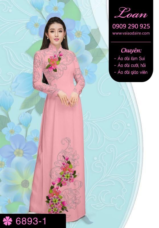 Vải áo dài hoa 3D