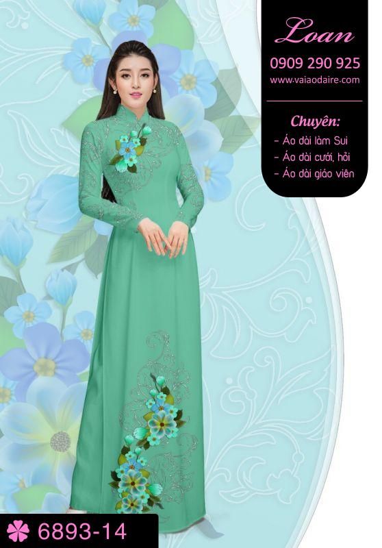 Vải áo dài hoa 3D