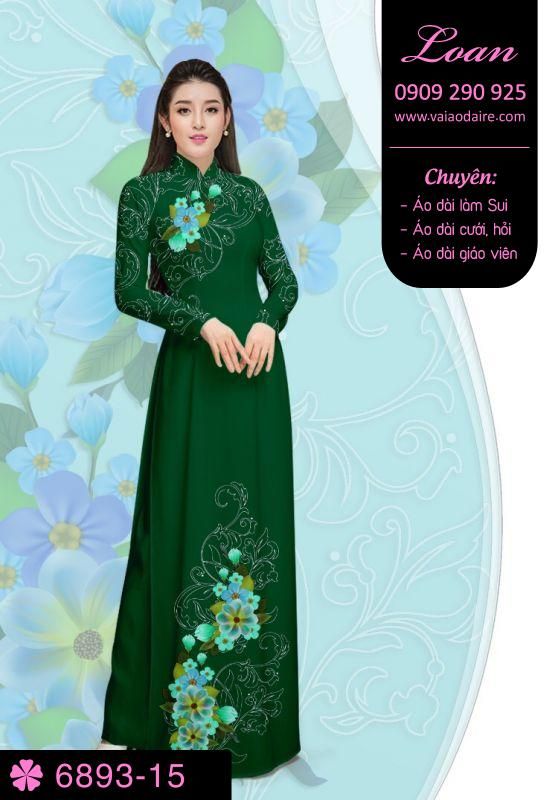 Vải áo dài hoa 3D