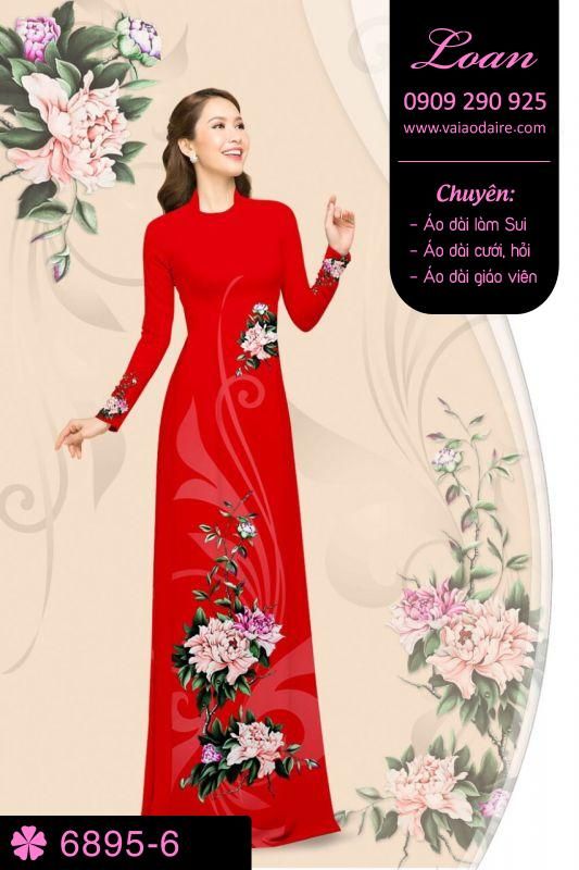 Vải áo dài hoa văn dọc
