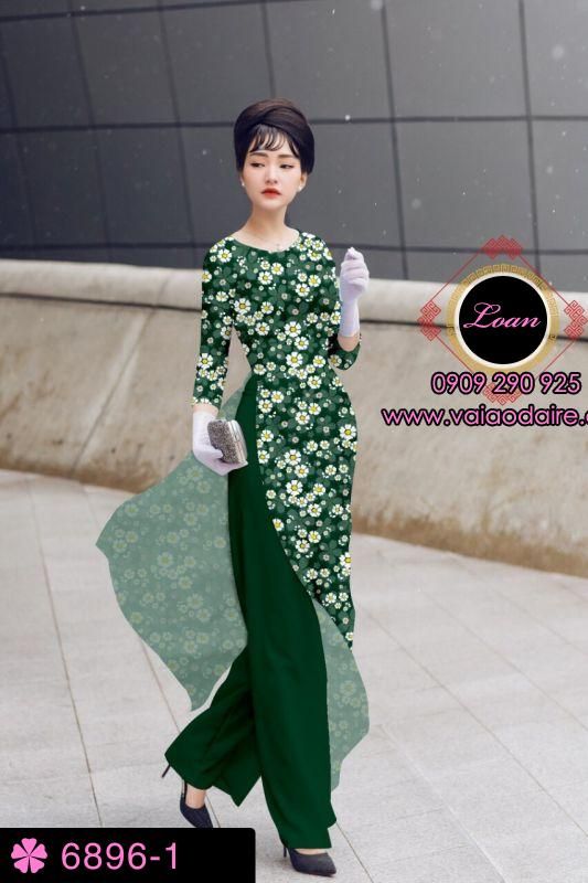 Vải áo dài hoa nhí