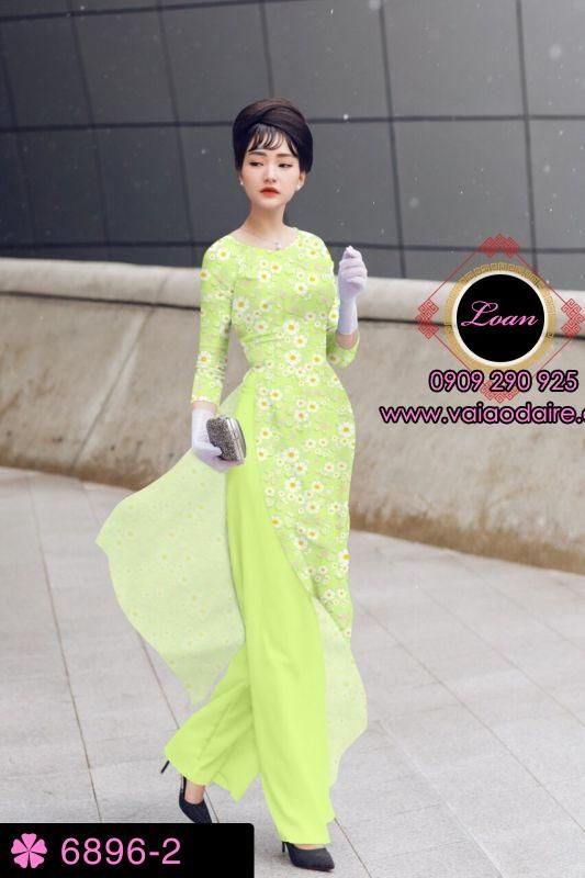 Vải áo dài hoa nhí