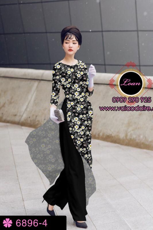 Vải áo dài hoa nhí