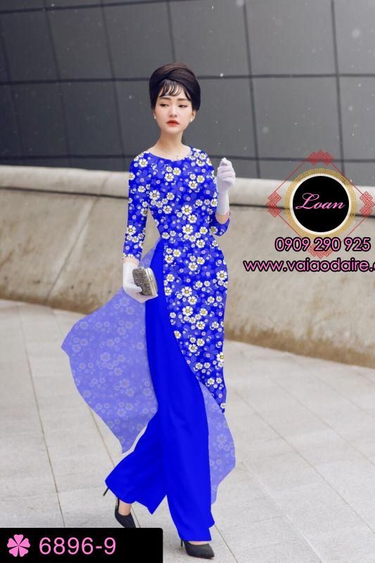 Vải áo dài hoa nhí