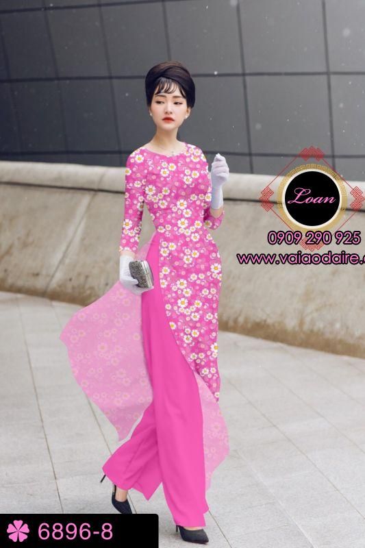 Vải áo dài hoa nhí