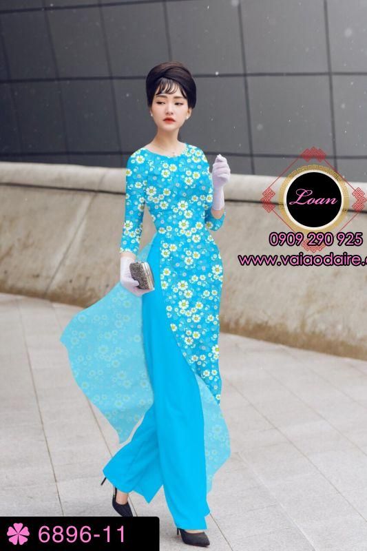 Vải áo dài hoa nhí
