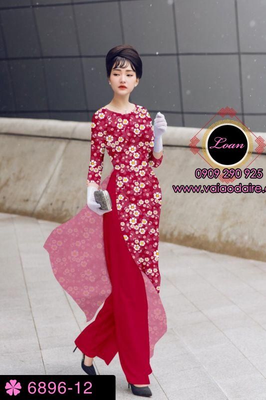 Vải áo dài hoa nhí