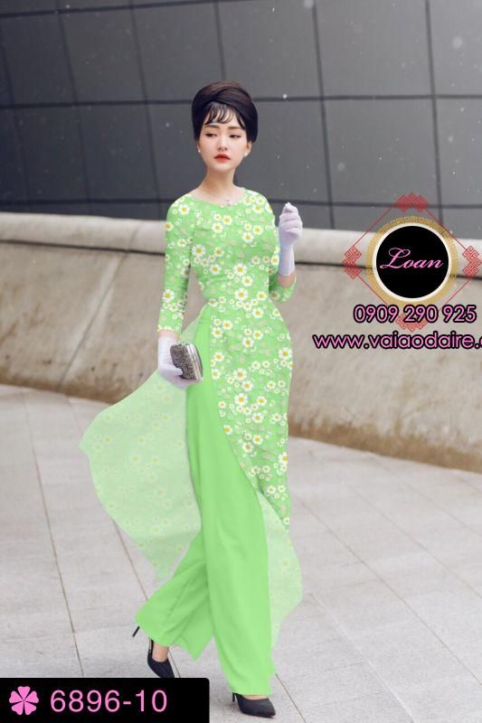 Vải áo dài hoa nhí