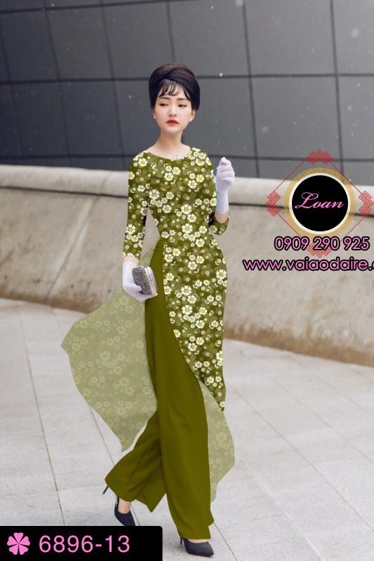 Vải áo dài hoa nhí