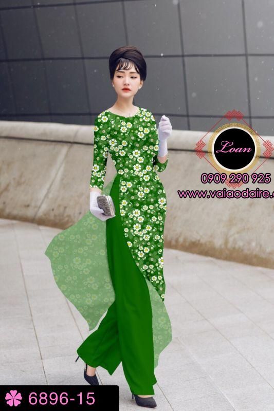 Vải áo dài hoa nhí