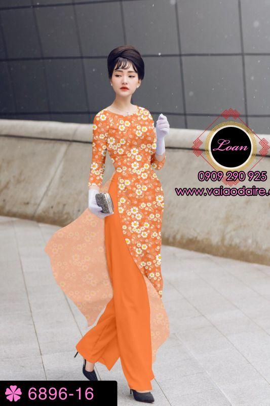 Vải áo dài hoa nhí