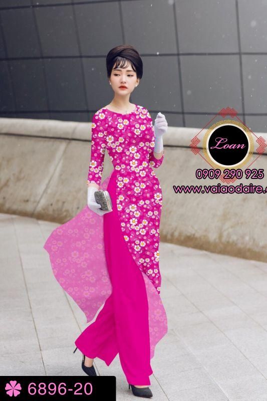 Vải áo dài hoa nhí