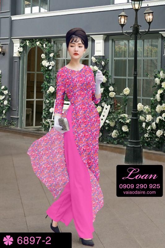 Vải áo dài chấm bi nhí