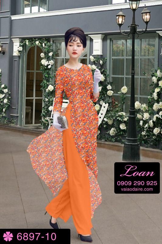 Vải áo dài chấm bi nhí