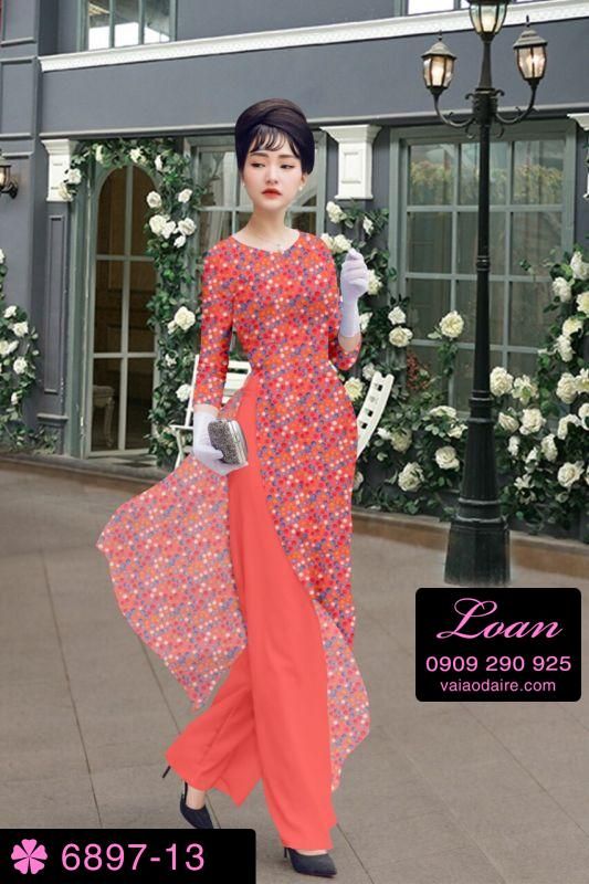 Vải áo dài chấm bi nhí