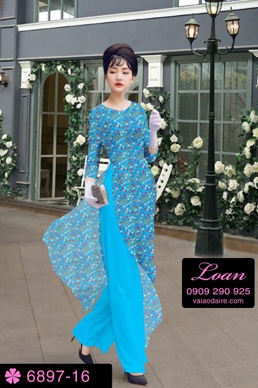 Vải áo dài chấm bi nhí