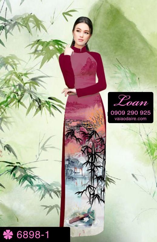 Vải áo dài phong cảnh