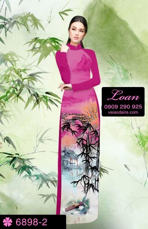Vải áo dài phong cảnh