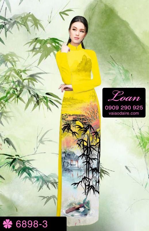 Vải áo dài phong cảnh