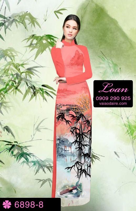 Vải áo dài phong cảnh