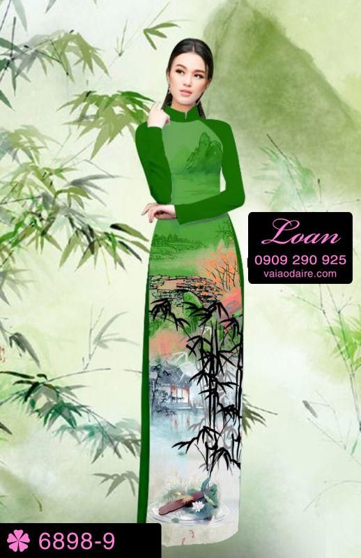Vải áo dài phong cảnh