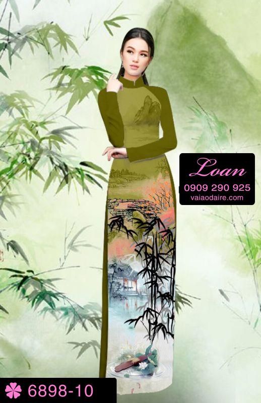 Vải áo dài phong cảnh