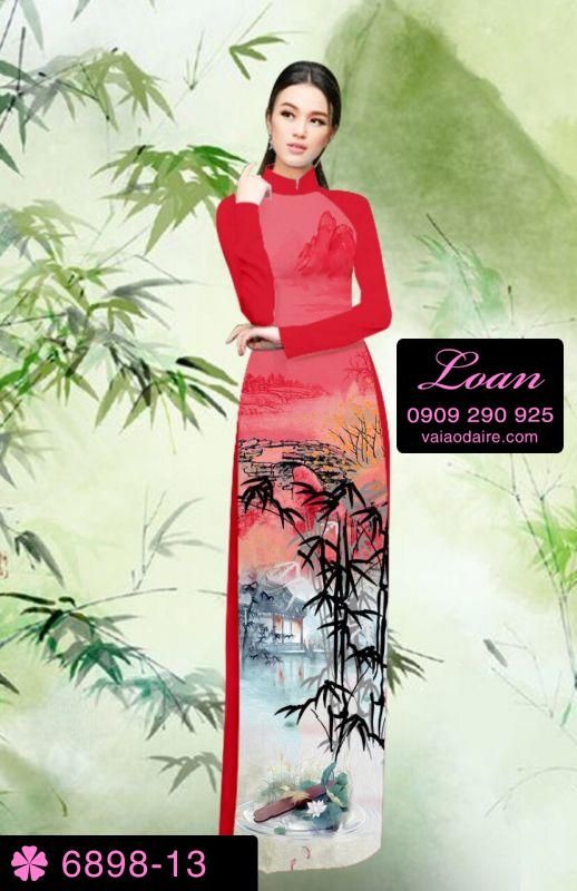 Vải áo dài phong cảnh