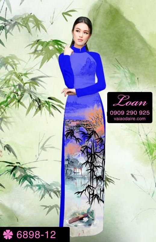 Vải áo dài phong cảnh