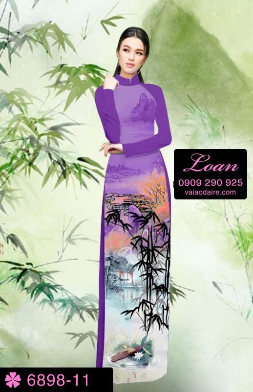 Vải áo dài phong cảnh