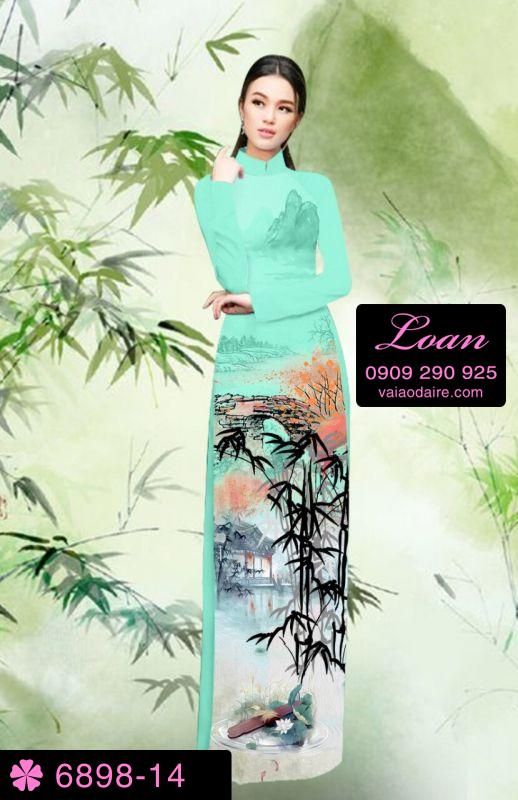 Vải áo dài phong cảnh