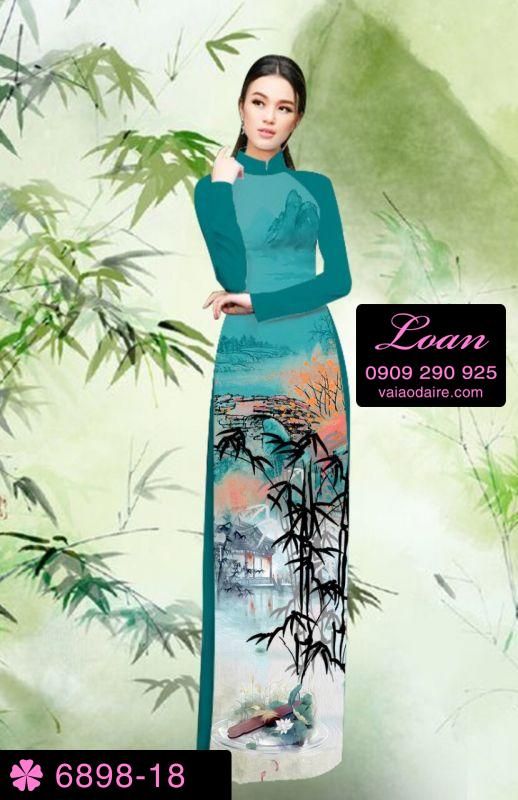 Vải áo dài phong cảnh