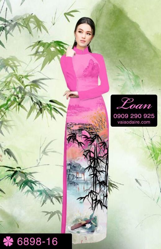 Vải áo dài phong cảnh