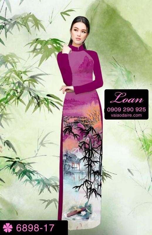 Vải áo dài phong cảnh