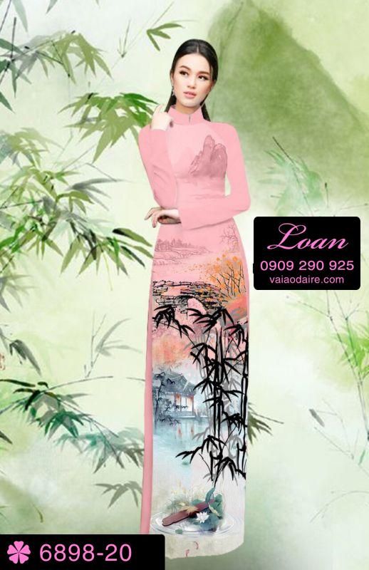 Vải áo dài phong cảnh