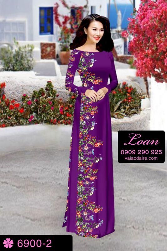Vải áo dài hoa dây