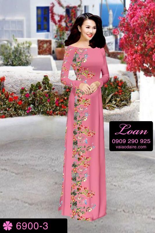 Vải áo dài hoa dây