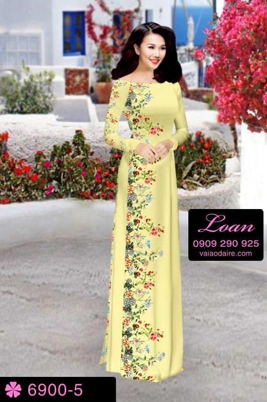 Vải áo dài hoa dây