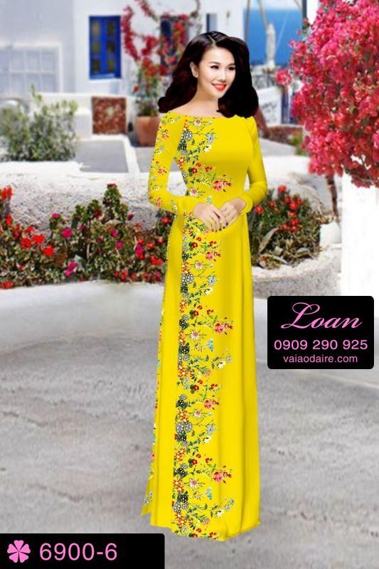 Vải áo dài hoa dây