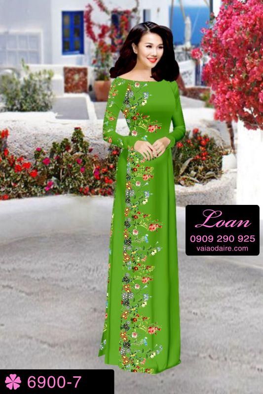 Vải áo dài hoa dây