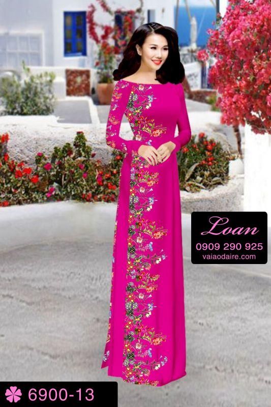 Vải áo dài hoa dây