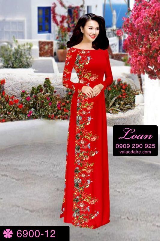 Vải áo dài hoa dây