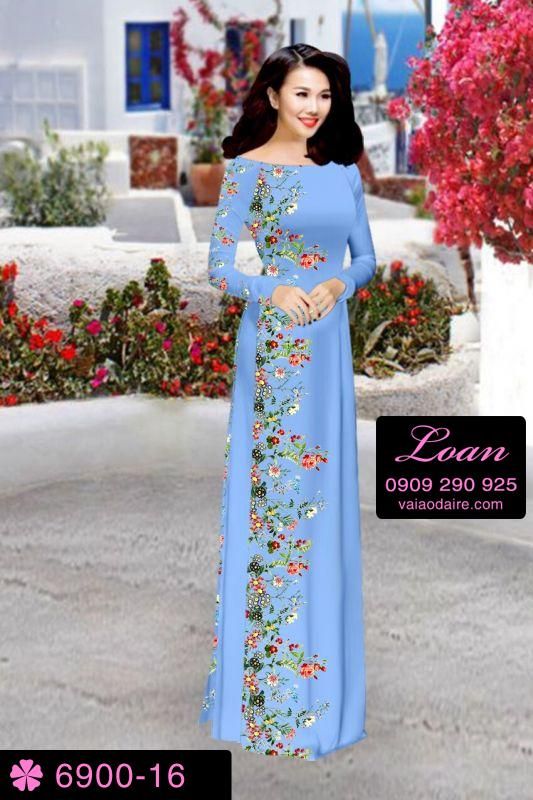 Vải áo dài hoa dây