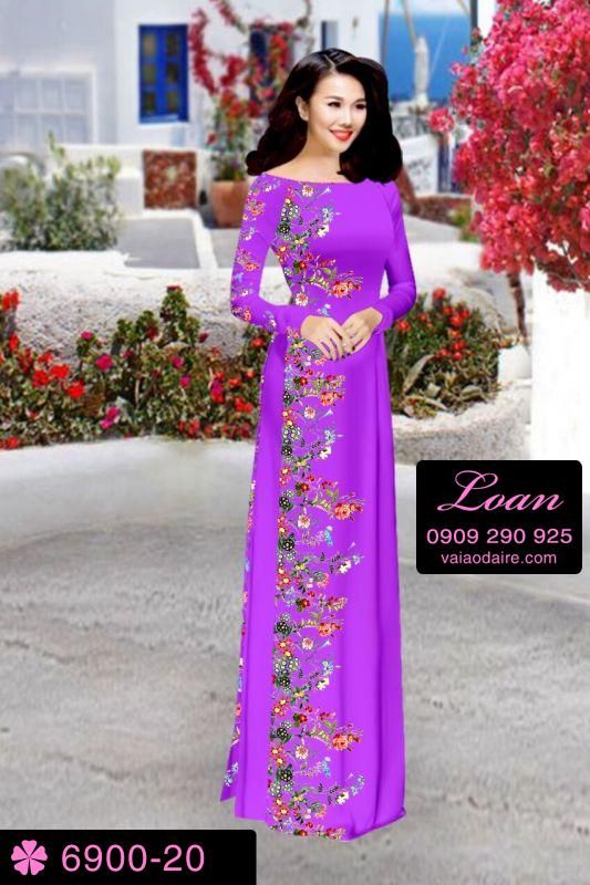 Vải áo dài hoa dây