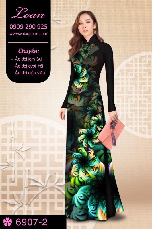 Vải áo dài hoa 3D